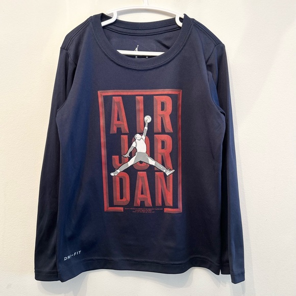 Jordan Other - AIR JORDAN Dri-Fit Kids/Boys Long Sleeve Tee Top Size US 6 M (5 - 6 years) Blue